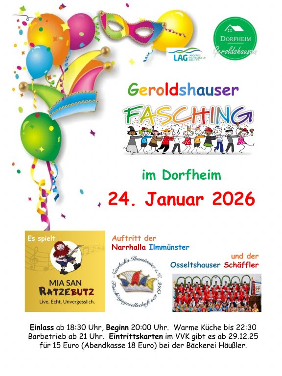 Grossansicht in neuem Fenster: Faschingsball Geroldshausen Dorfheim Grossansicht in neuem Fenster: Faschingsball Geroldshausen Dorfheim